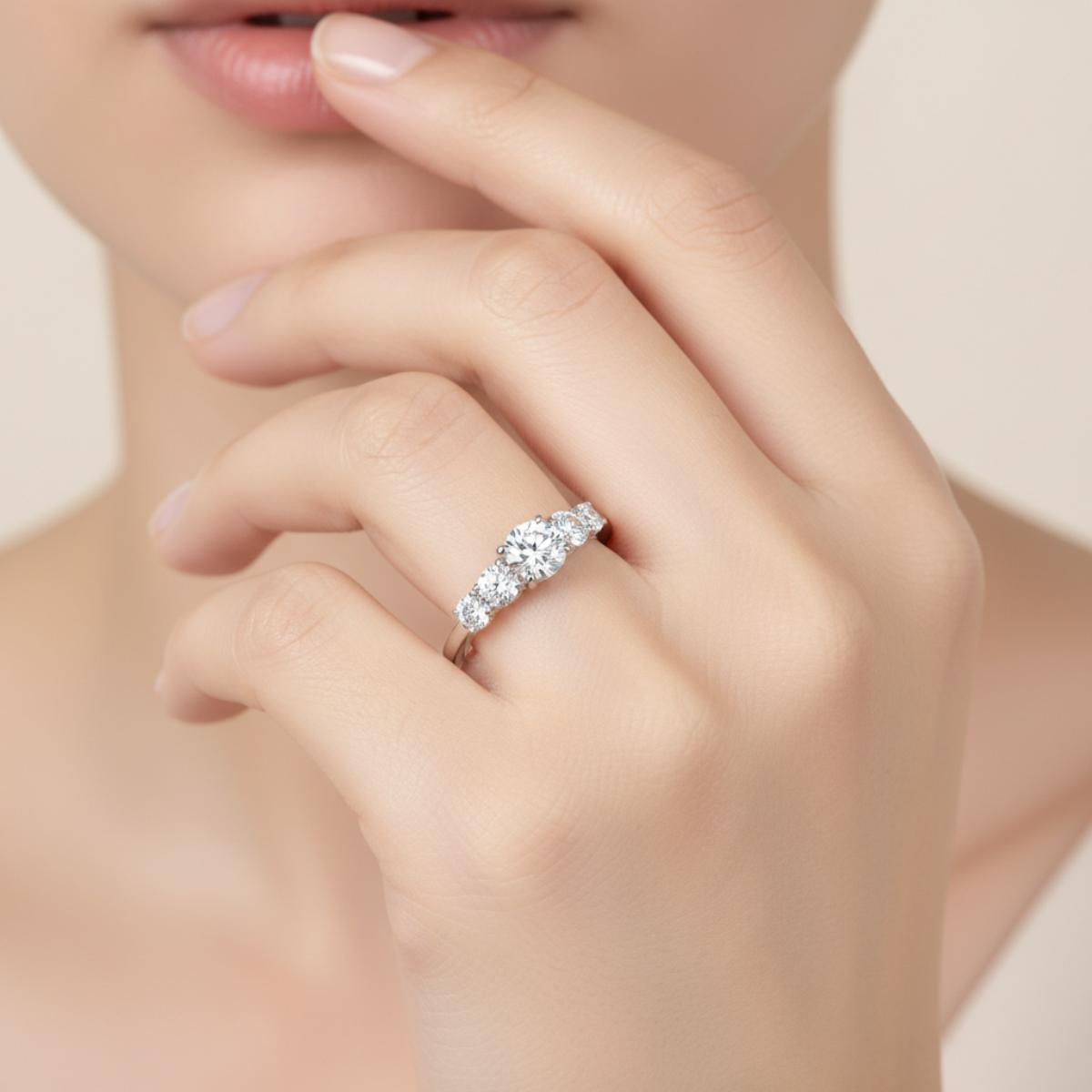 Valeria five stone ring