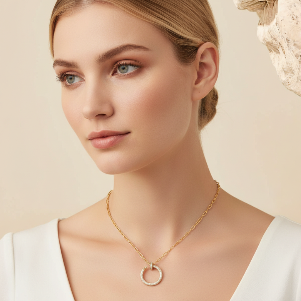 Orielle circle necklace